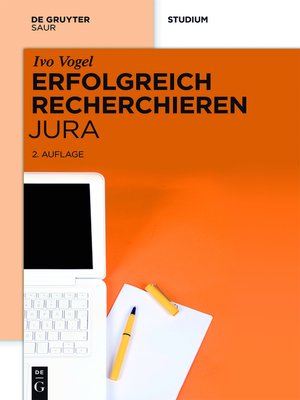 cover image of Erfolgreich recherchieren Jura